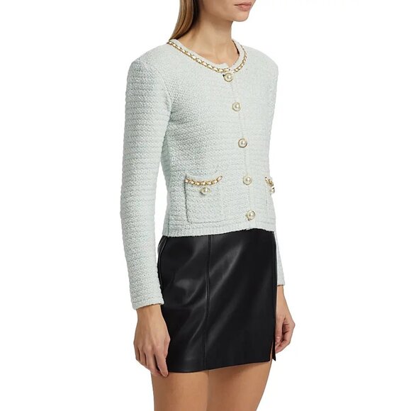 NEW Generation Love - Sizes S, L Women's Kelly Chain Cardigan, Opal Melange - Picture 4 of 7